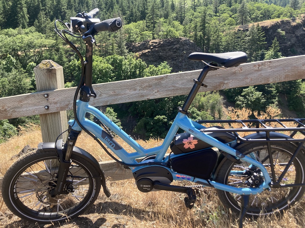 Hikes in Hood River, photo of one of our new e-bikes at our Hood River Bed and Breakfast